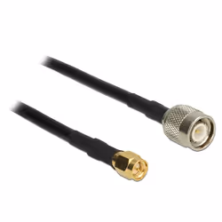 DeLOCK 89510, 2,5 m, RG-58 C/U, Connettore TNC, SMA, Nero