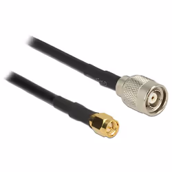 DeLOCK 89514, 2,5 m, RG-58 C/U, RP-TNC, SMA, Nero
