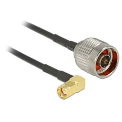 DeLOCK 0.3m, N/RP-SMA cavo coassiale RG-174 0,3 m Nero