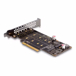 DeLOCK Scheda PCI Express x8 a 2 x interno NVMe M.2 Chiave M - Biforcazione - Fattore di forma a basso profilo