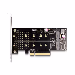 DeLOCK Scheda PCI Express x8 a 2 x interno NVMe M.2 Chiave M - Biforcazione - Fattore di forma a basso profilo