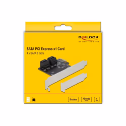DeLOCK Scheda PCI Express x1 SATA a 4 porte - Fattore di forma a basso profilo - Vista aggiuntiva 4