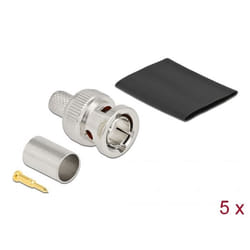 DeLOCK BNC maschio per crimpare RG6 con tubo termoretraibile adatto