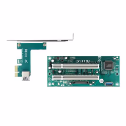 DeLOCK Scheda Riser PCI Express x1 per 2 x PCI 32 Bit Slot con 60 cm di cavo