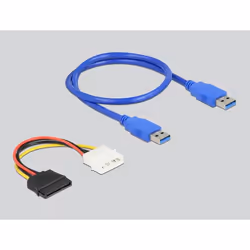 DeLOCK Scheda Riser PCI Express x1 per 2 x PCI 32 Bit Slot con 60 cm di cavo
