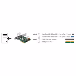 DeLOCK 90299 scheda di interfaccia e adattatore Interno USB 3.2 Gen 1 (3.1 Gen 1) - Vista aggiuntiva 5