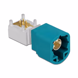 DeLOCK HSD Z maschio PCB, HSD Z, Maschio, 90°, Oro, Blu, Ottone