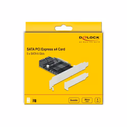 DeLOCK Scheda PCI Express x4 SATA a 5 porte - Fattore di forma a basso profilo - Vista aggiuntiva 4