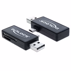 DeLOCK 91731, MicroSD (TransFlash), MicroSDHC, MicroSDXC, MMC, SD, SDHC, SDXC, Nero, USB 2.0, 55,2 mm, 28,7 mm, 9,2 mm
