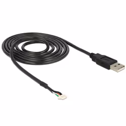 DeLOCK USB 2.0 A M / 5 pin V5 1.5m, 1,5 m, Nero, 5 pin SMT, USB 2.0 A, Maschio/Maschio