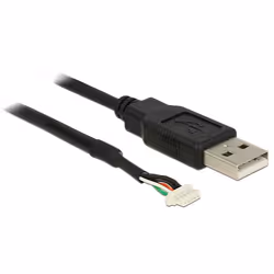 DeLOCK USB 2.0 A M / 5 pin V5 1.5m cavo per fotocamera 1,5 m Nero