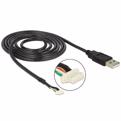DeLOCK USB 2.0 A M / 5 pin V5 1.5m cavo per fotocamera 1,5 m Nero