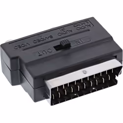 InLine Adattatore TV Scart (in/out) a 3x RCA (audio L+R e Video) e 1x S-VHS f.
