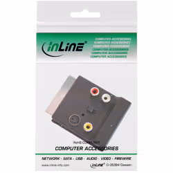 InLine Adattatore TV Scart Maschio/Femmina a 3x RCA e 1x S-VHS femmina