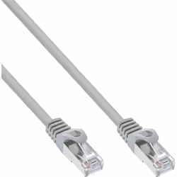InLine Cavo patch Lan, SF/UTP, Cat.5e, grigio, 0,5m, 0,5 m, Cat5e, SF/UTP (S-FTP), RJ-45, RJ-45, Grigio