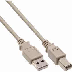 InLine Cavo USB 2.0 A maschio / B maschio, beige, 1m, 1 m, USB A, USB B, Maschio/Maschio, 0,48 Gbit/s, Beige