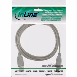 InLine Cavo USB 2.0 A maschio / B maschio, beige, 1m