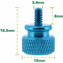 InLine Viti PC Case, apertura / chiusura manuale, blu, 10pz