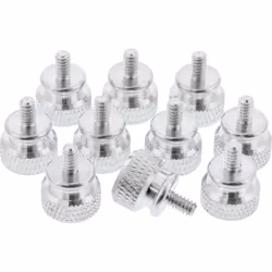 InLine Viti PC Case, apertura / chiusura manuale, argento, 10pz, Metallo, Argento
