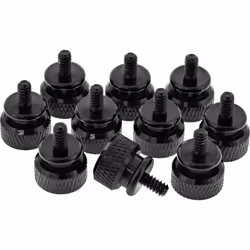 InLine Viti PC Case, apertura / chiusura manuale, nero, 10pz, Metallo, Nero