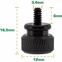 InLine Viti PC Case, apertura / chiusura manuale, nero, 10pz