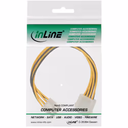 InLine Cavo di alimentazione int. da 8pin EPS 12V F a 8pin EPS 12V M, 0,20m