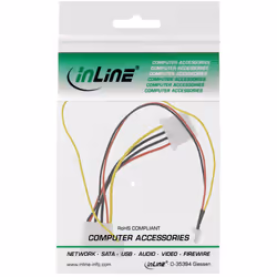 InLine Cavo riduttore alimentazione ventole, 2x 5,25” M 12V a 7V 3pin M, 0,15m