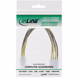 InLine Cavo di alimentazione int. da 4pin 12V M a 8pin EPS 12V F - Vista aggiuntiva 2