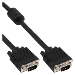 InLine Cavo S-VGA Sub-D 15pin HD maschio / maschio, 10m, ferrite, schermato