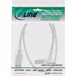 InLine Cavo USB 2.0 A maschio / B maschio, trasparente, Angolato Destra, 2m