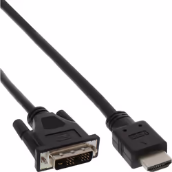 InLine Cavo HDMI a DVI 18+1, nero, maschio/maschio, 1m, 1 m, HDMI, DVI-D, Nero, Maschio/Maschio