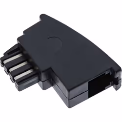 InLine Adattatore TAE-F maschio a RJ11 femmina per Siemens Telekom e Hagenuk, RJ11 female, RJ11, Nero