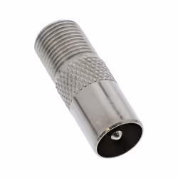InLine Adattatore antenna coassiale IEC maschio a F femmina, metallo, IEC, F, Argento