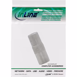 InLine Adattatore antenna coassiale IEC maschio a F femmina, metallo