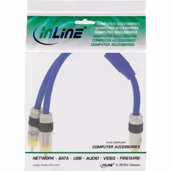 InLine 4043718078905 cavo audio 0,25 m 2 x RCA RCA Blu