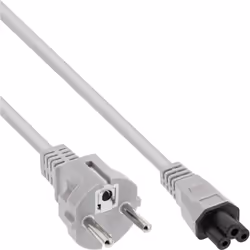 InLine Cavo alimentazione spina Shu.cko presa C5 per notebook, grigio, 2m, 1,8 m