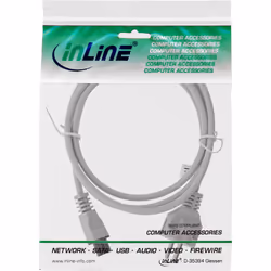 InLine Cavo alimentazione spina Shu.cko presa C5 per notebook, grigio, 2m