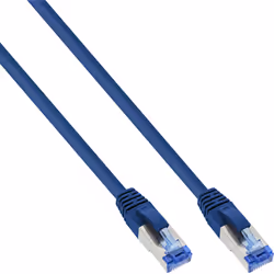 InLine Cavo patch Lan, S/FTP(PiMf), Cat.6a, 500MHz, CU, halogenf., blu, 3m, 3 m, Cat6a, S/FTP (S-STP), RJ-45, RJ-45, Blu