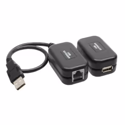 InLine USB Extender via Lan RJ45, 50m Max. Conf. 2pz, Nero