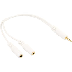 InLine Cavo Audio Y Jack 3,5mm M a 2x Jack 3,5mm F, stereo, 0,1mt, bianco