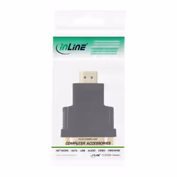 InLine Adattatore HDMI-DVI, Tipo A Maschio a DVI-D 24+1 Femmina, dorato, 4K2K - Vista aggiuntiva 3