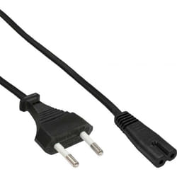 InLine 4043718101160 cavo di alimentazione Nero 2 m CEE7/16 Accoppiatore C7