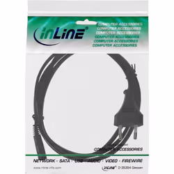 InLine 4043718101160 cavo di alimentazione Nero 2 m CEE7/16 Accoppiatore C7