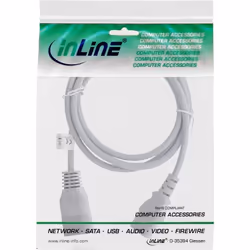 InLine 4043718101696 cavo di alimentazione Grigio 1,8 m Accoppiatore C13 Accoppiatore C14