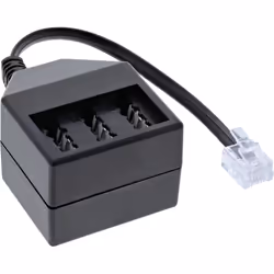 InLine Cavo adattatore RJ11 (6P4C) maschio a TAE NFN femmina, 10cm, 0,1 m, TAE, RJ-11, Nero