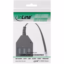 InLine Cavo adattatore RJ11 (6P4C) maschio a TAE NFN femmina, 10cm