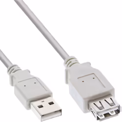 InLine Cavo USB 2.0 A maschio / A femmina, prolunga, bulk, beige, 1,8m, 1,8 m, Maschio/Femmina, 0,48 Gbit/s, Beige