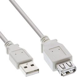 InLine Cavo USB 2.0 A maschio / A femmina, prolunga, bulk, beige, 1,8m
