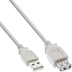 InLine Cavo USB 2.0 A maschio / A femmina, prolunga, bulk, beige, 3m