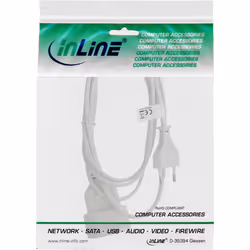 InLine Cavo alimentazione prolunga spina Italiana presa Italiana, bianco, 2m